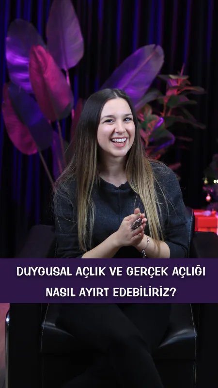 Diyetisyen Eda Kılıç, “Gerçekten Aç mısınız, Yoksa Duygusal Açlık mı?” videosunun kapağında